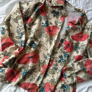 Vintage floral collared blazer.